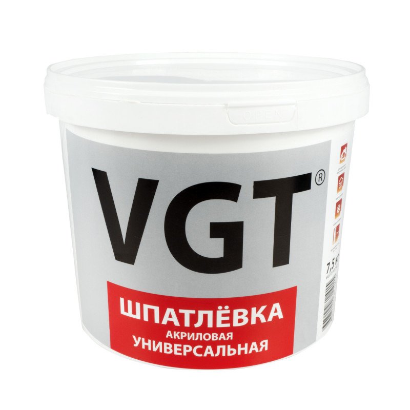 Шпатлевка VGT универсальная для наружных и внутренних работ 7,5 кг
